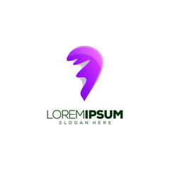 Obraz premium place logo design vector illustration