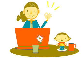 レテワーク　お母さん＆こども