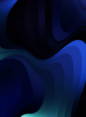 Fluid abstract background with colorful gradient. 2D illustration of modern movement.