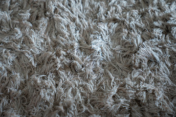 Cord rug. Close up of carpet textured abstraction decorative background. Clean surface, smooth flooring wall copy space. 