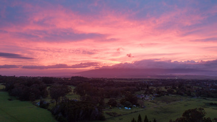 Sunset from Maui via drone