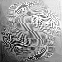 Fototapeta premium Grunge halftone dots pattern texture background. Low poly design