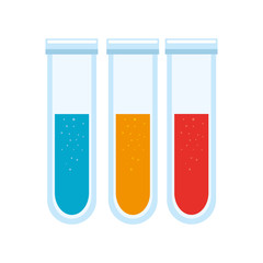 set of tube test laboratory isolated icon vector illustration design