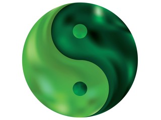 Blurred background in the form of yin yang.