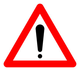 warning someone to avoid something. warning sign vector.