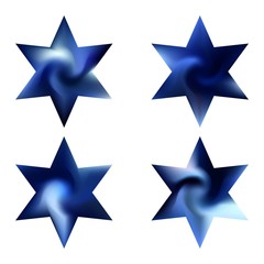 Kit of hexagram abstract backgrounds.
