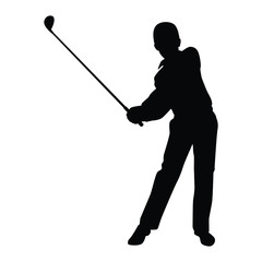 Golf player silhouette