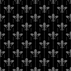 Dark floral pattern. Seamless Wallpaper, textile design texture. Vector art.
