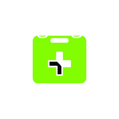 Medical kit bag icon template