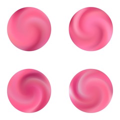 Set with mesh colorful round backgrounds.
