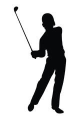 Golf player silhouette