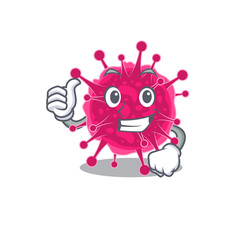 Picornaviridae cartoon character design making OK gesture
