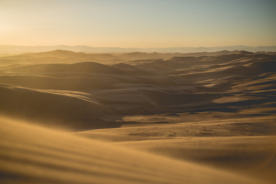 Great Sand Dunes National Park Colorado in Sunset