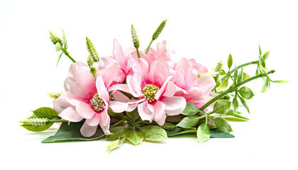 Obraz na płótnie Canvas pink bouquet flowers isolated on white background
