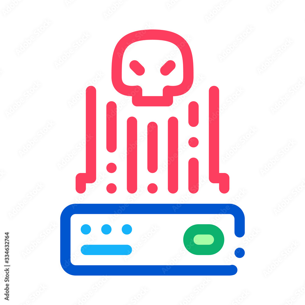 Poster hacker control icon vector. hacker control sign. color symbol illustration