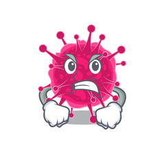 Mascot design concept of picornaviridae with angry face