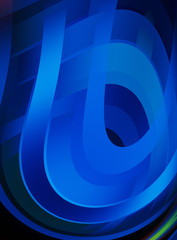 Fluid abstract background with colorful gradient. 2D illustration of modern movement.