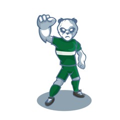 Panda cartoon mascot design illustration