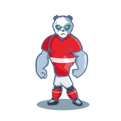 Panda cartoon mascot design illustration
