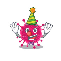 cartoon character design concept of cute clown picornaviridae