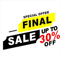 Sale of special offers. Discount with the price is 30%.