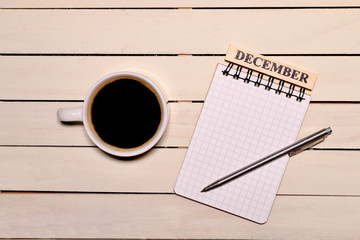 コーヒーとカレンダー(十二月）