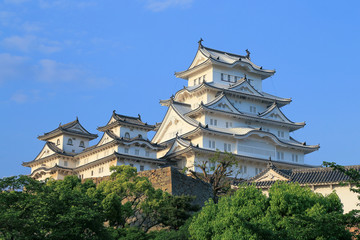 Himeji Castle, Hyogo, Japan : 2019 January 24. The most beautiful castle in Japan and know as the best castle for Japanese need to see once in life. The castle can see from different location.