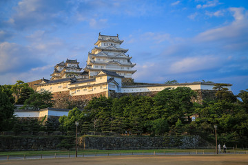 Himeji Castle, Hyogo, Japan : 2019 January 24. The most beautiful castle in Japan and know as the best castle for Japanese need to see once in life. The castle can see from different location.