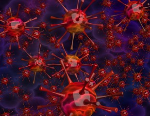 Coronavirus flu covid-19 concept background 3d illustration