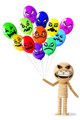 funny clown with balloons