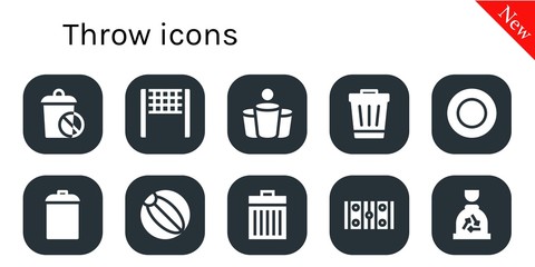 throw icon set