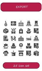 export icon set