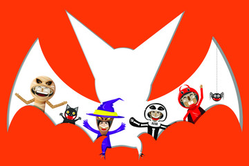 cartoon illustration of a boy and girl