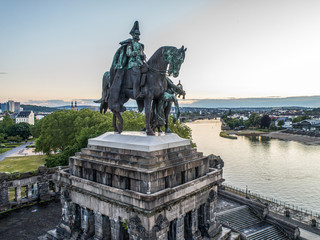 Koblenz City Germany historic monument German Corner where the rivers rhine and mosele flow together