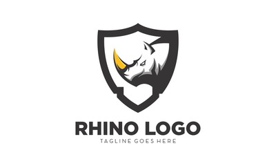 Rhino simple vector logo design