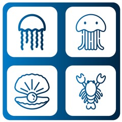 Set of crab icons