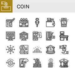 coin icon set