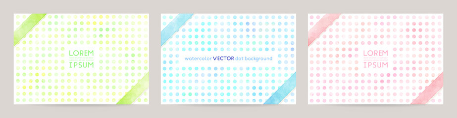 watercolor dot pattern backgrounds (vector)