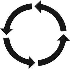 Arrow Recycling vector icon isolated