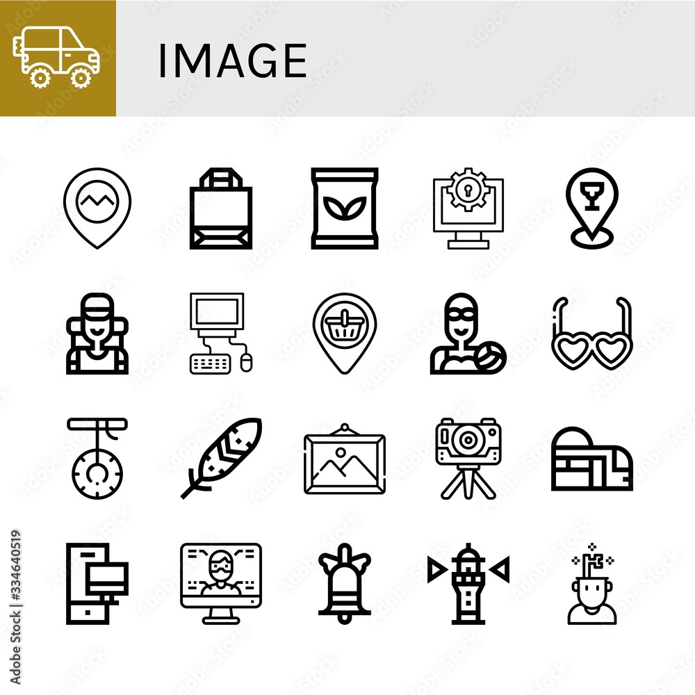 Poster Set of image icons