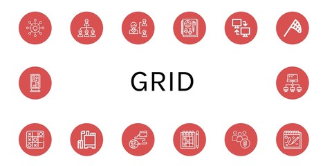 Set of grid icons
