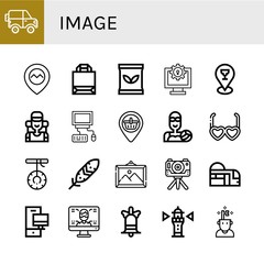 Set of image icons