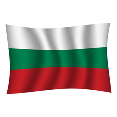 Bulgaria flag background with cloth texture. Bulgaria Flag vector illustration eps10. - Vector