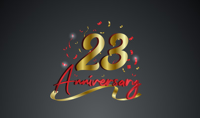 Anniversary celebration background. with the 23rd number in gold and with the words golden anniversary celebration.