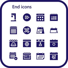 Modern Simple Set of end Vector filled Icons