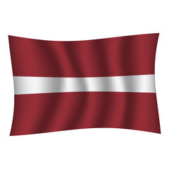 Latvia flag background with cloth texture. Latvia Flag vector illustration eps10. - Vector