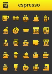 espresso icon set