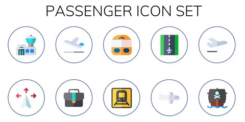 Modern Simple Set of passenger Vector flat Icons
