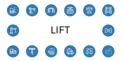 lift icon set