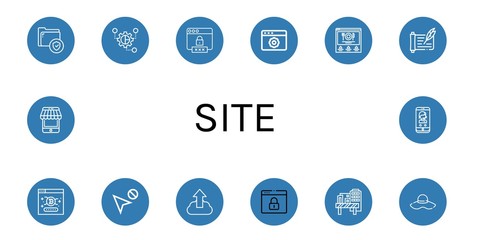Set of site icons